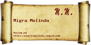 Migra Melinda névjegykártya
